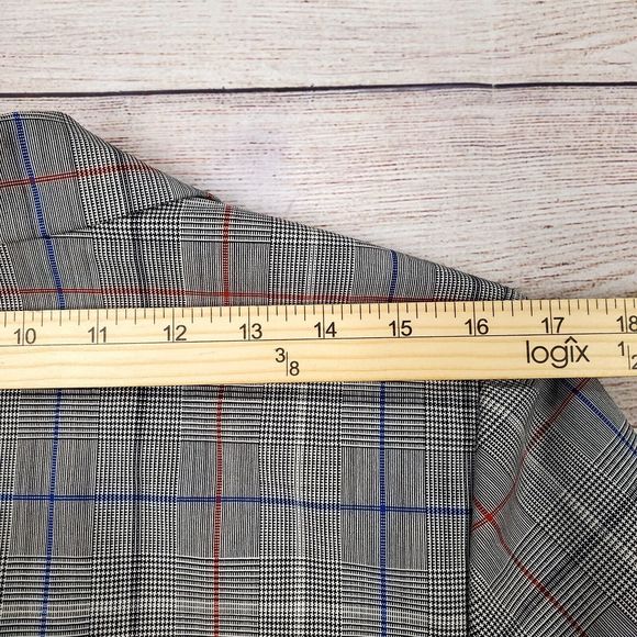 Lewit Women's Plaid Wool 1-Button Blazer Size 12 - Picture 12 of 12